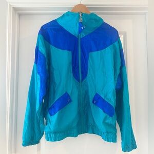 Vintage Bill Blass Multi-Blue Windbreaker